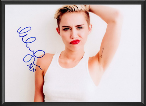 Miley Cyrus - Signed Music Print